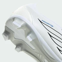 adidas Fußballschuhe<· PREDATOR CLUB Fold-Over Tongue Firm Cloud White / Zero Metalic / Royal Blue