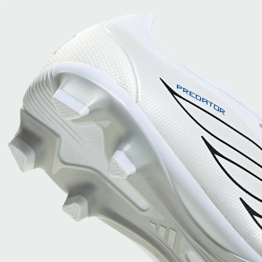adidas Fußballschuhe<· PREDATOR CLUB Fold-Over Tongue Firm Cloud White / Zero Metalic / Royal Blue