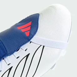 adidas Fußballschuhe<· PREDATOR CLUB Fold-Over Tongue Firm Cloud White / Zero Metalic / Royal Blue