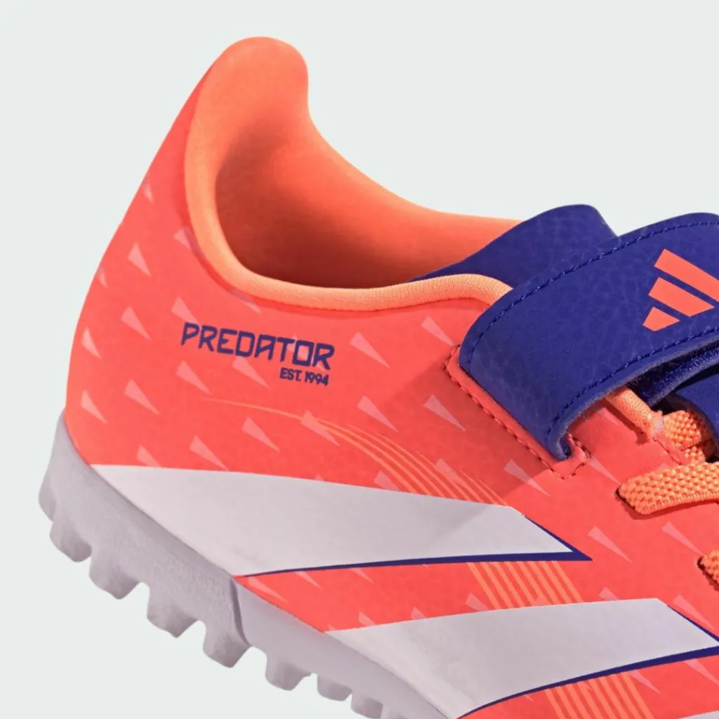 adidas Fußballschuhe<· Predator Club Kids Fußballschuh, Signal Coral / Cloud White / Beam Orange