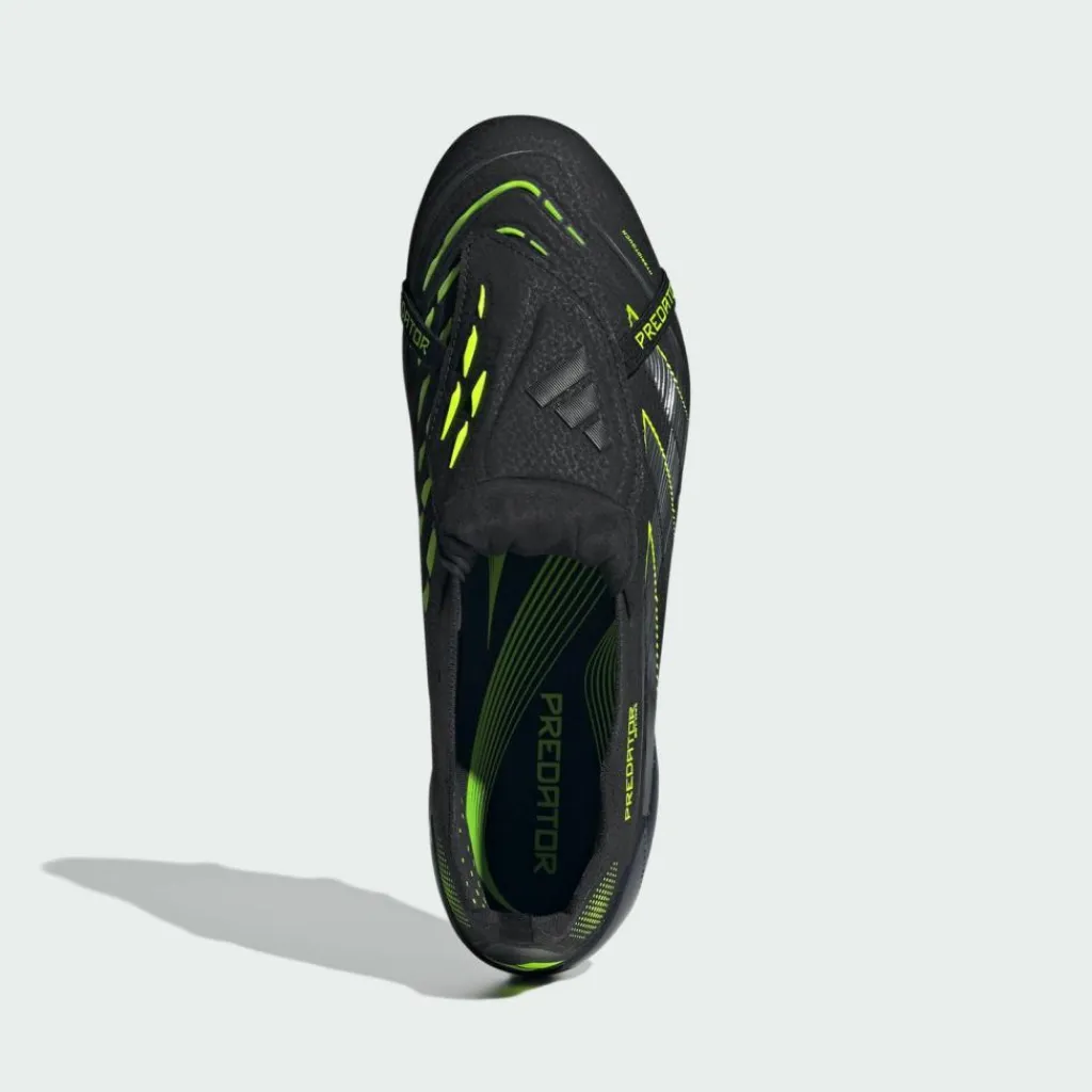 adidas Fußball|Fußballschuhe<· Predator Elite umschlagbare Zunge feste Core Black / Carbon / Lucid Lemon