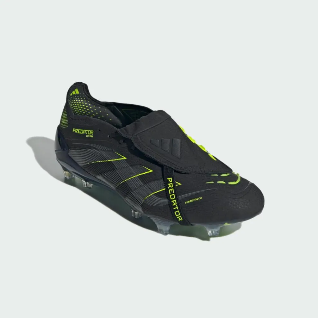 adidas Fußball|Fußballschuhe<· Predator Elite umschlagbare Zunge feste Core Black / Carbon / Lucid Lemon