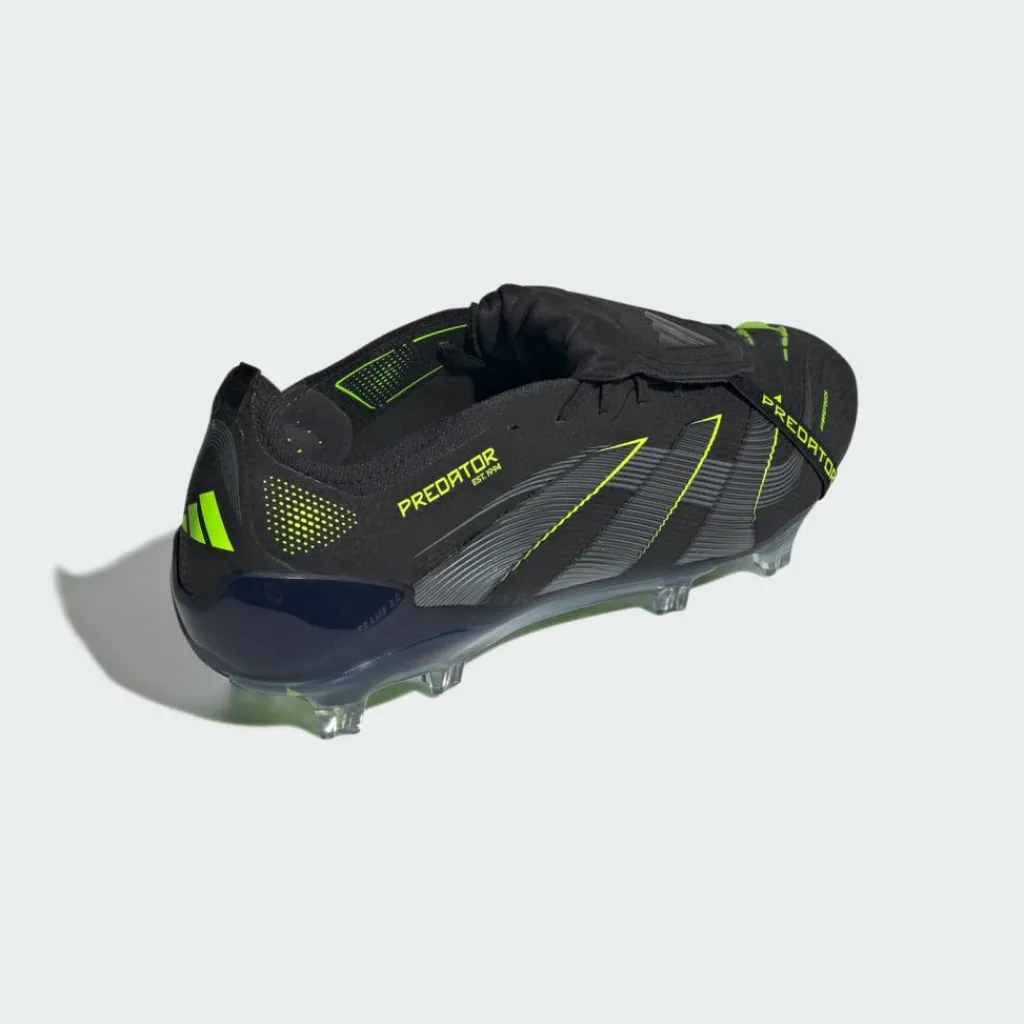 adidas Fußball|Fußballschuhe<· Predator Elite umschlagbare Zunge feste Core Black / Carbon / Lucid Lemon