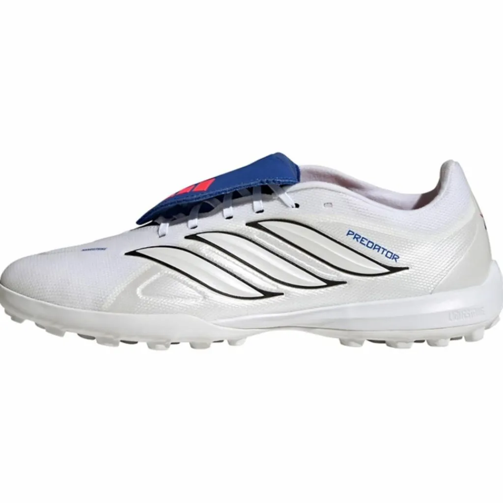 adidas Fußballschuhe<· PREDATOR LEAGUE Fold-Over Tongue Turf Cloud White / Zero Metalic / Royal Blue