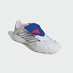 adidas Fußballschuhe<· PREDATOR LEAGUE Fold-Over Tongue Turf Cloud White / Zero Metalic / Royal Blue