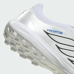 adidas Fußballschuhe<· PREDATOR LEAGUE Fold-Over Tongue Turf Cloud White / Zero Metalic / Royal Blue