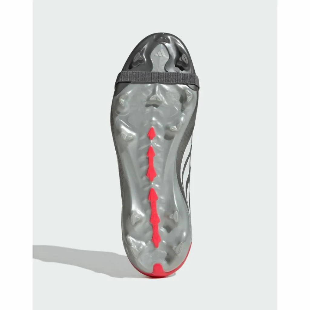 adidas Fußballschuhe<· PREDATOR LEAGUE Fold-Over Tongue Firm Iron Metallic / Zero Metalic / Lucid Red