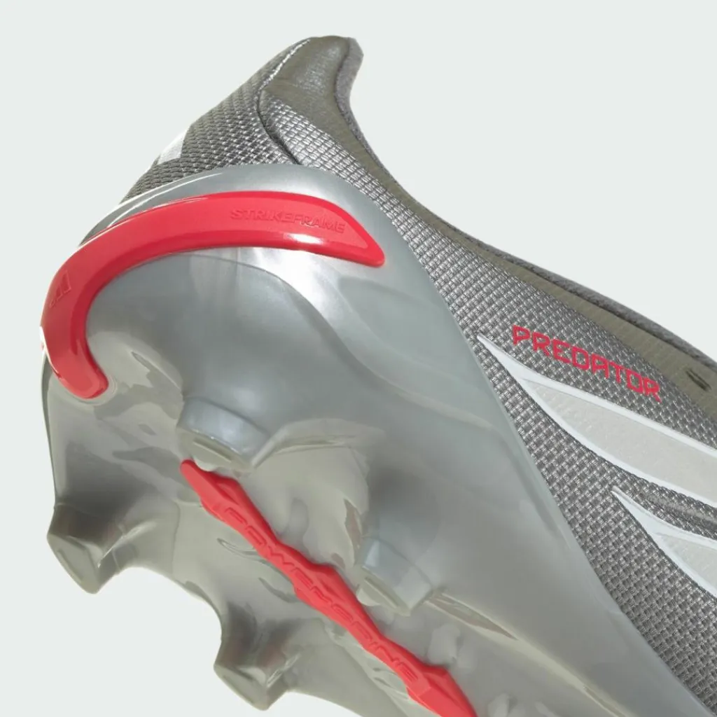 adidas Fußballschuhe<· PREDATOR LEAGUE Fold-Over Tongue Firm Iron Metallic / Zero Metalic / Lucid Red