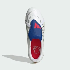 adidas Fußball|Fußballschuhe<· PREDATOR LEAGUE Fold-Over Tongue Firm Cloud White / Zero Metalic / Royal Blue