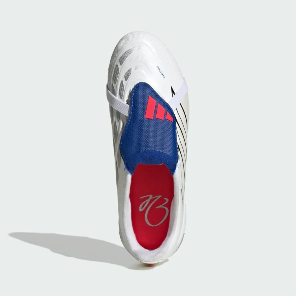 adidas Fußball|Fußballschuhe<· PREDATOR LEAGUE Fold-Over Tongue Firm Cloud White / Zero Metalic / Royal Blue