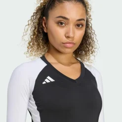 adidas Volleyball<· Quickset Langärmeliges Volleyballtrikot Black