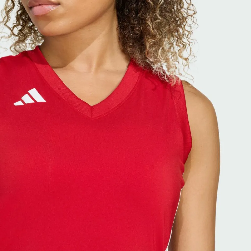 adidas Volleyball<· Quickset ärmelloses Volleyballtrikot Team Power Red 2