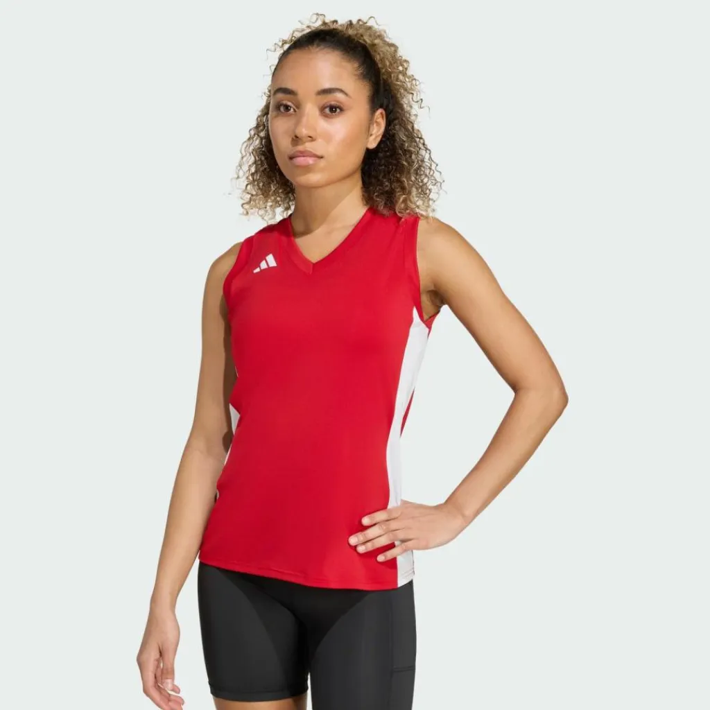 adidas Volleyball<· Quickset ärmelloses Volleyballtrikot Team Power Red 2
