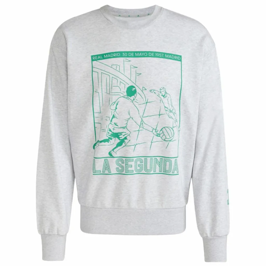 adidas Pullover & Sweats<· Real Madrid Heritage Sweatshirt Light Grey Heather