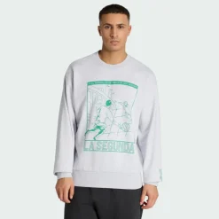 adidas Pullover & Sweats<· Real Madrid Heritage Sweatshirt Light Grey Heather