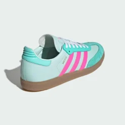 adidas Fußball|Fußball<· Samba Messi Schuh Halo Mint / Lucid Pink / Gum