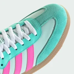 adidas Fußball|Fußball<· Samba Messi Schuh Halo Mint / Lucid Pink / Gum