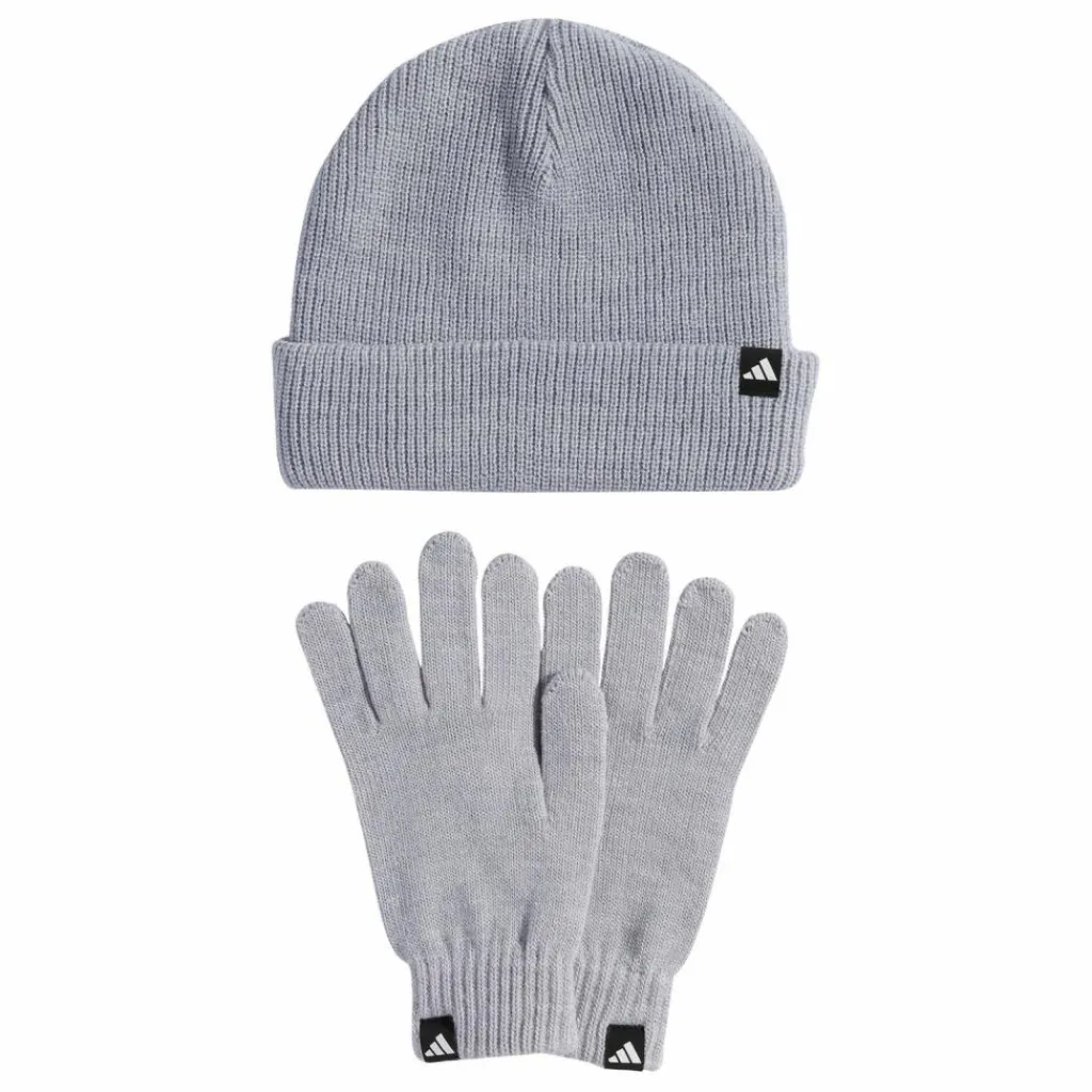 adidas Skateboarding<· Set aus Handschuhen und Mütze Light Grey Heather / White