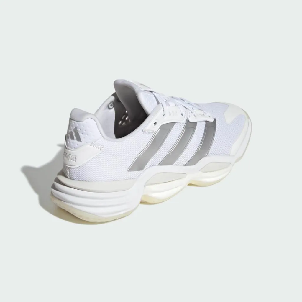 adidas Hallenschuhe<· Stabil 16 Indoor Schuh Cloud White / Silver Metallic / Grey One
