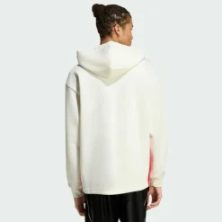 adidas Pullover & Sweats<· STADIUM GRAPHIC HOODIE. Off White / Pure Ruby