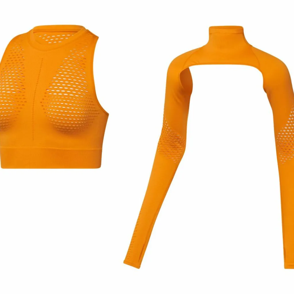 adidas Tops & Tanks<· STELLA MCCARTNEY crew orange