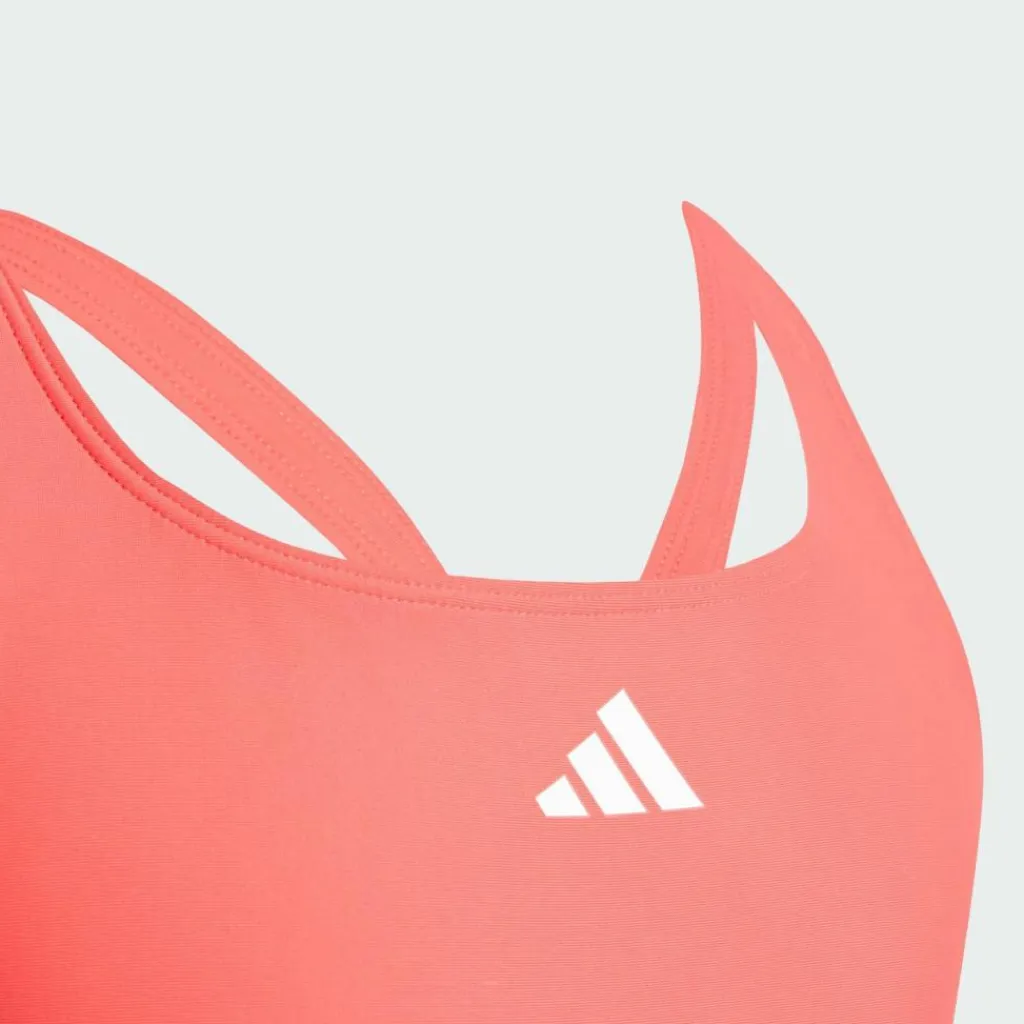 adidas Schwimmen<· 3-Streifen C-Back Kids Badeanzug Semi Lucid Red / White