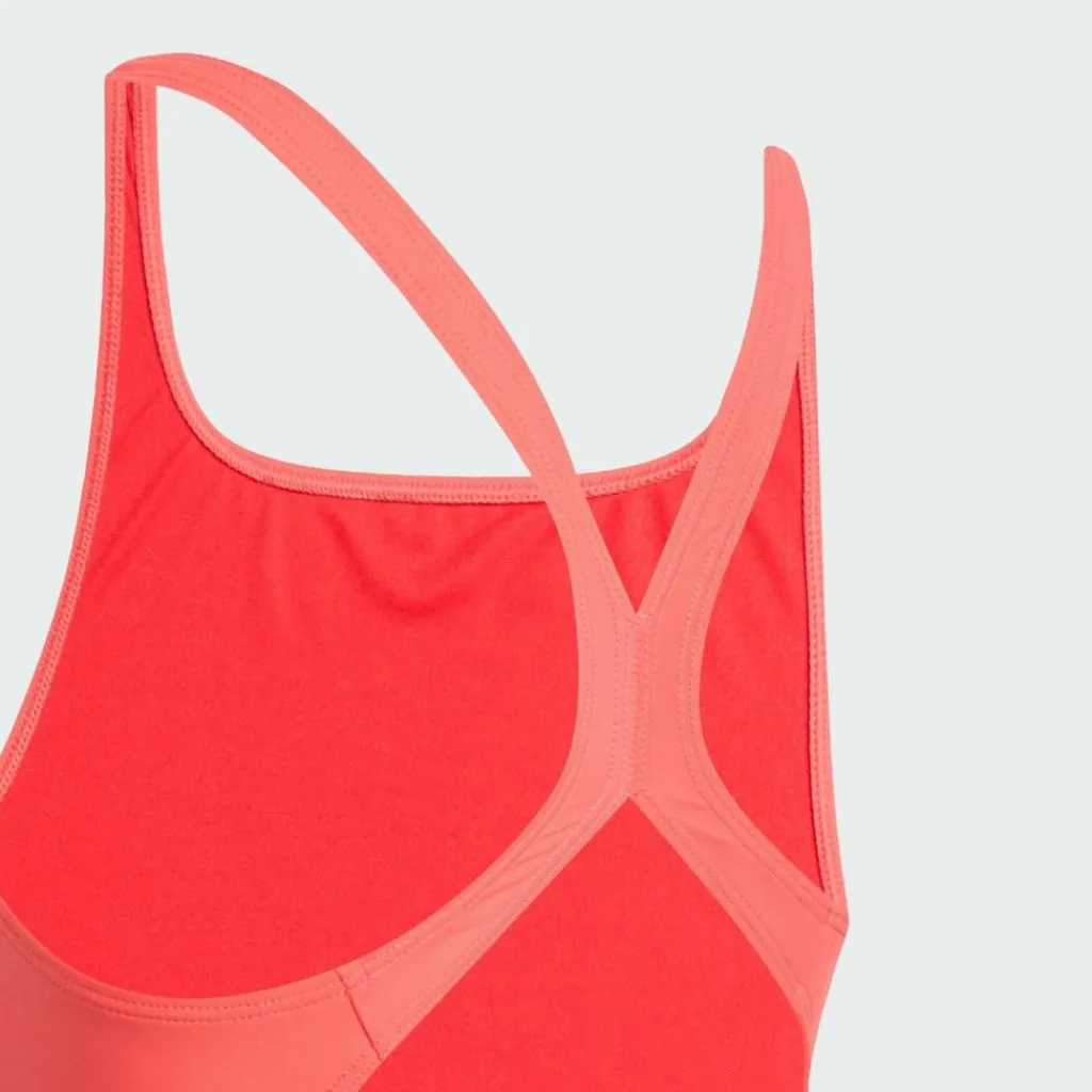 adidas Schwimmen<· 3-Streifen C-Back Kids Badeanzug Semi Lucid Red / White
