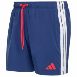 adidas Schwimmen<· 3-Stripes5-InchBadeshorts Dark Blue / Pure Ruby