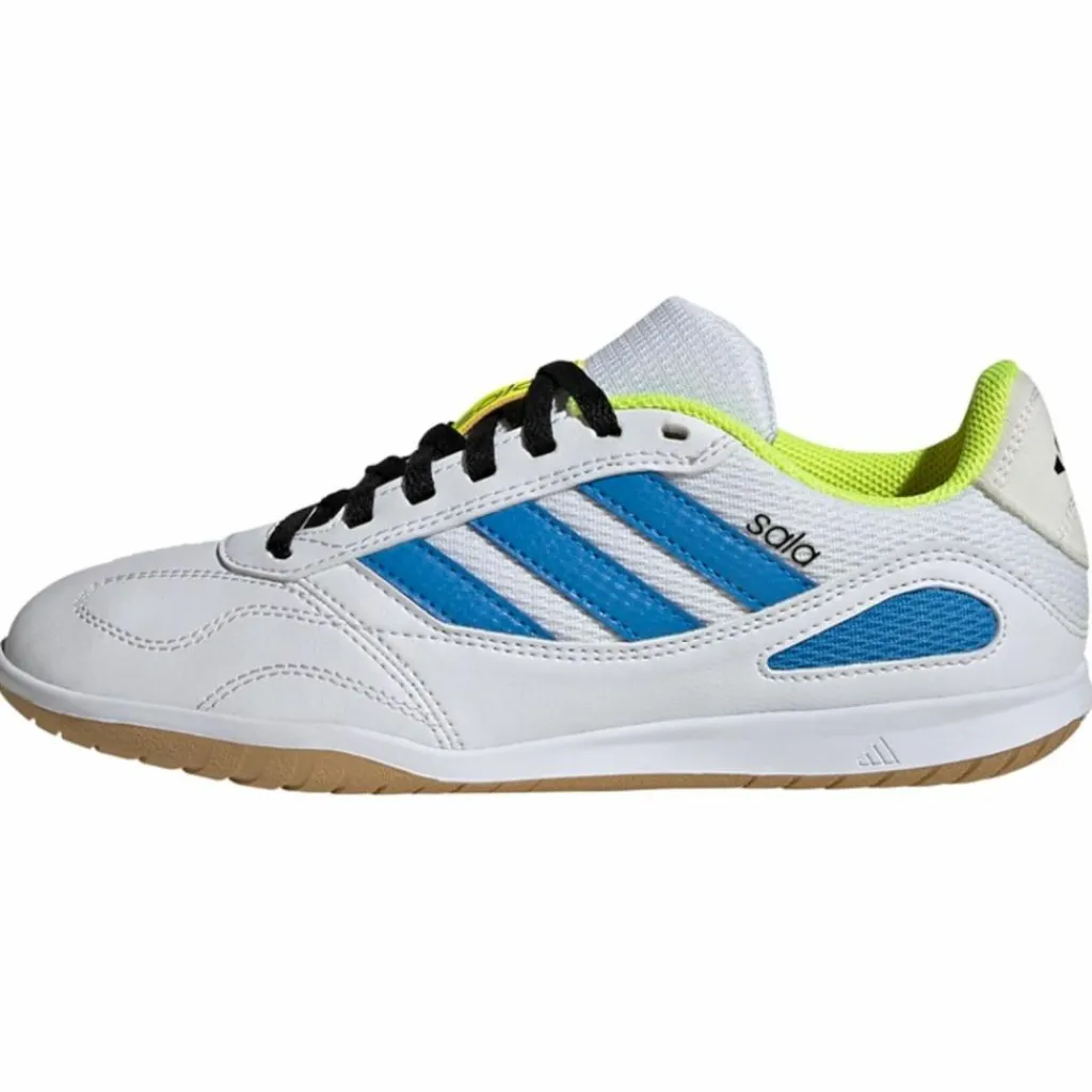 adidas Fußballschuhe<· SUPER SALA COMPETITION III Indoor Kids Cloud White / Lucid Ray Blue / Solar Yellow