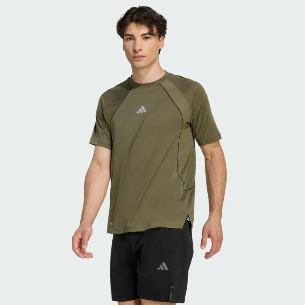 adidas Shirts<· Tech Apparel CLIMACOOL T-Shirt Olive Strata