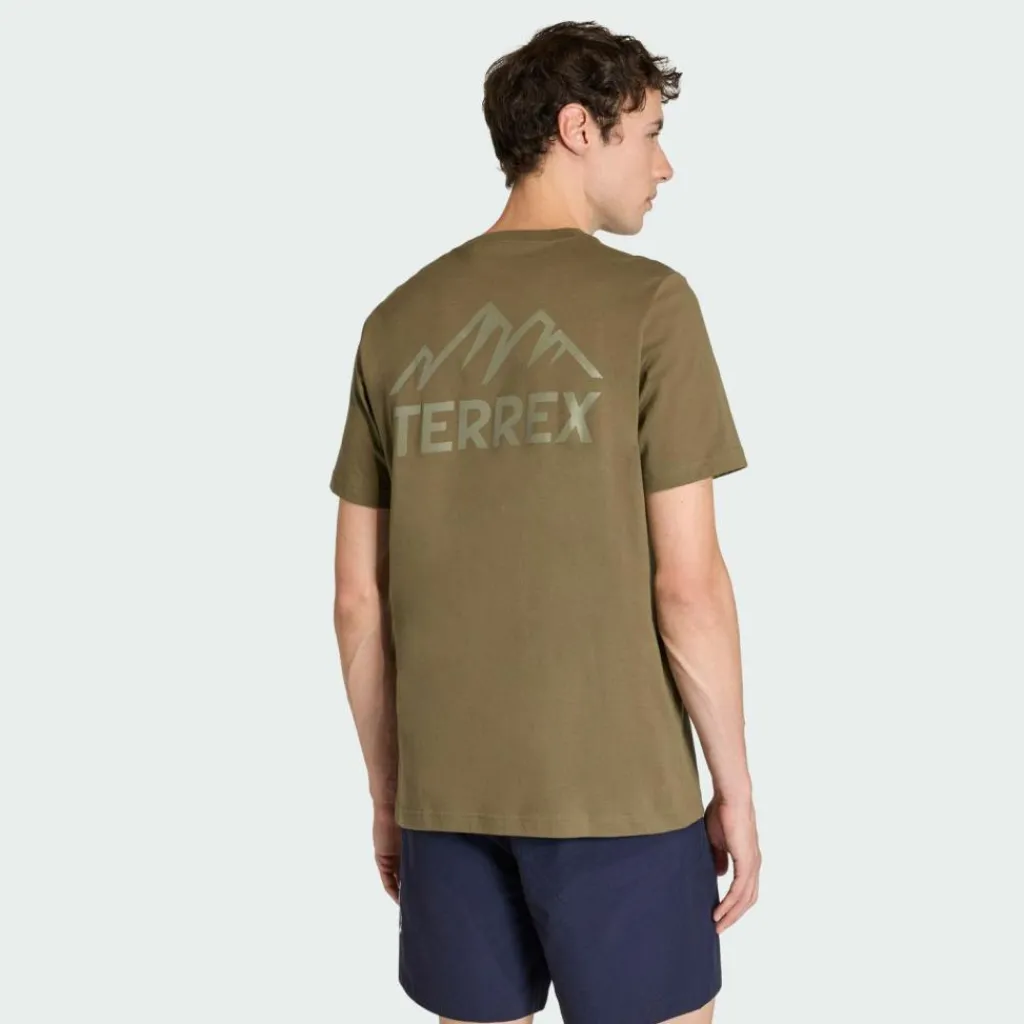 adidas Wanderschuhe<· TERREX MOUNTAIN T-SHIRT MIT GRAFIK Olive Strata