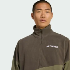adidas Pullover & Sweats<· Terrex Multi Climawarm Fleece-Anorak Shadow Olive / Olive Strata