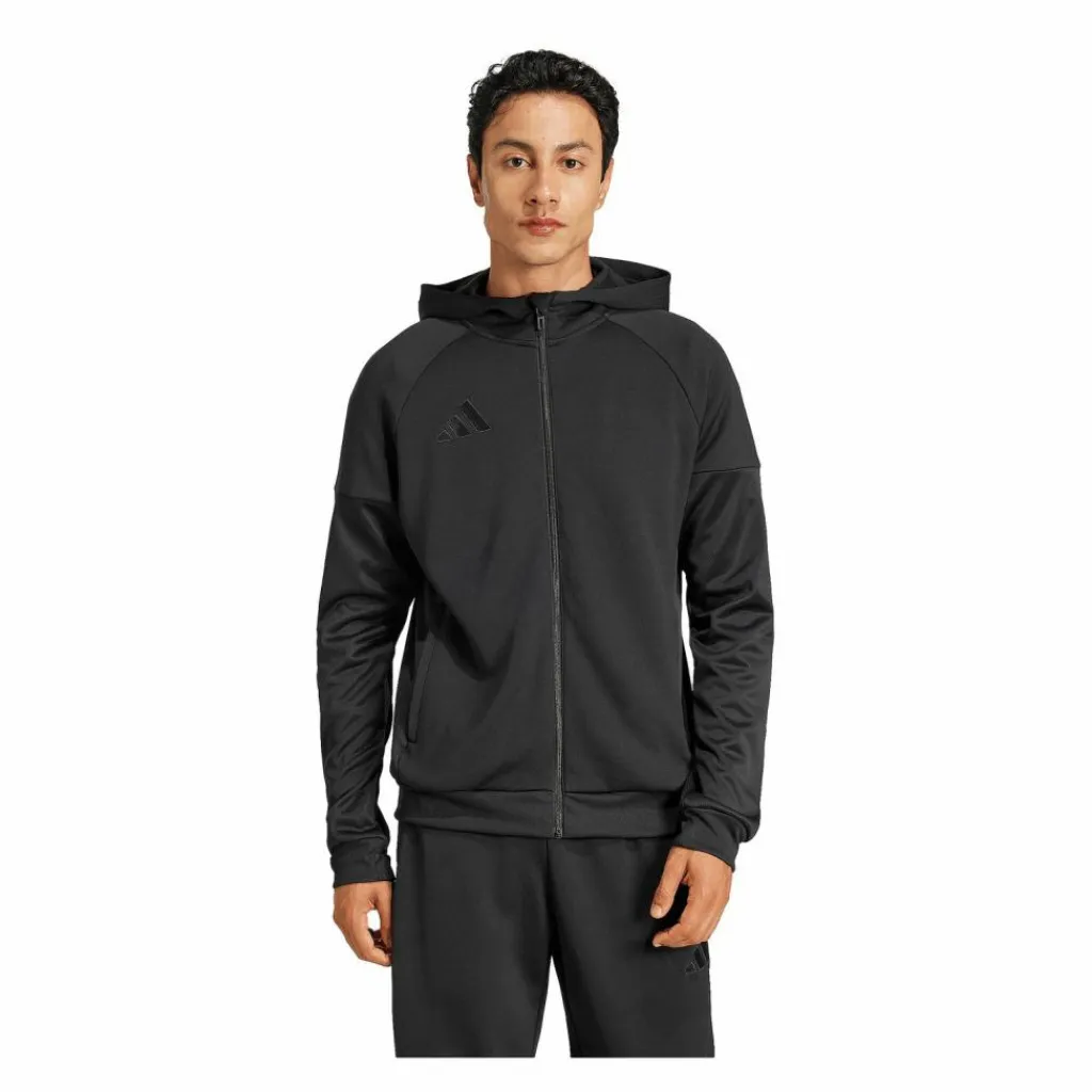 adidas Fußball<· Tiro 25 Travel Kapuzenjacke schwarz