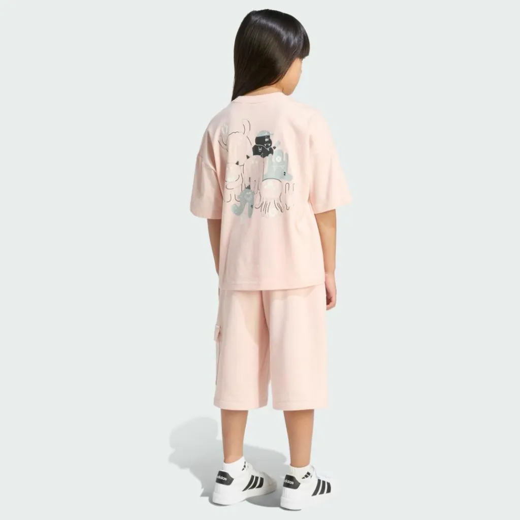 adidas Trainingsanzüge<· TIRO_NSTER T-SHIRT SET Blush Pink / White