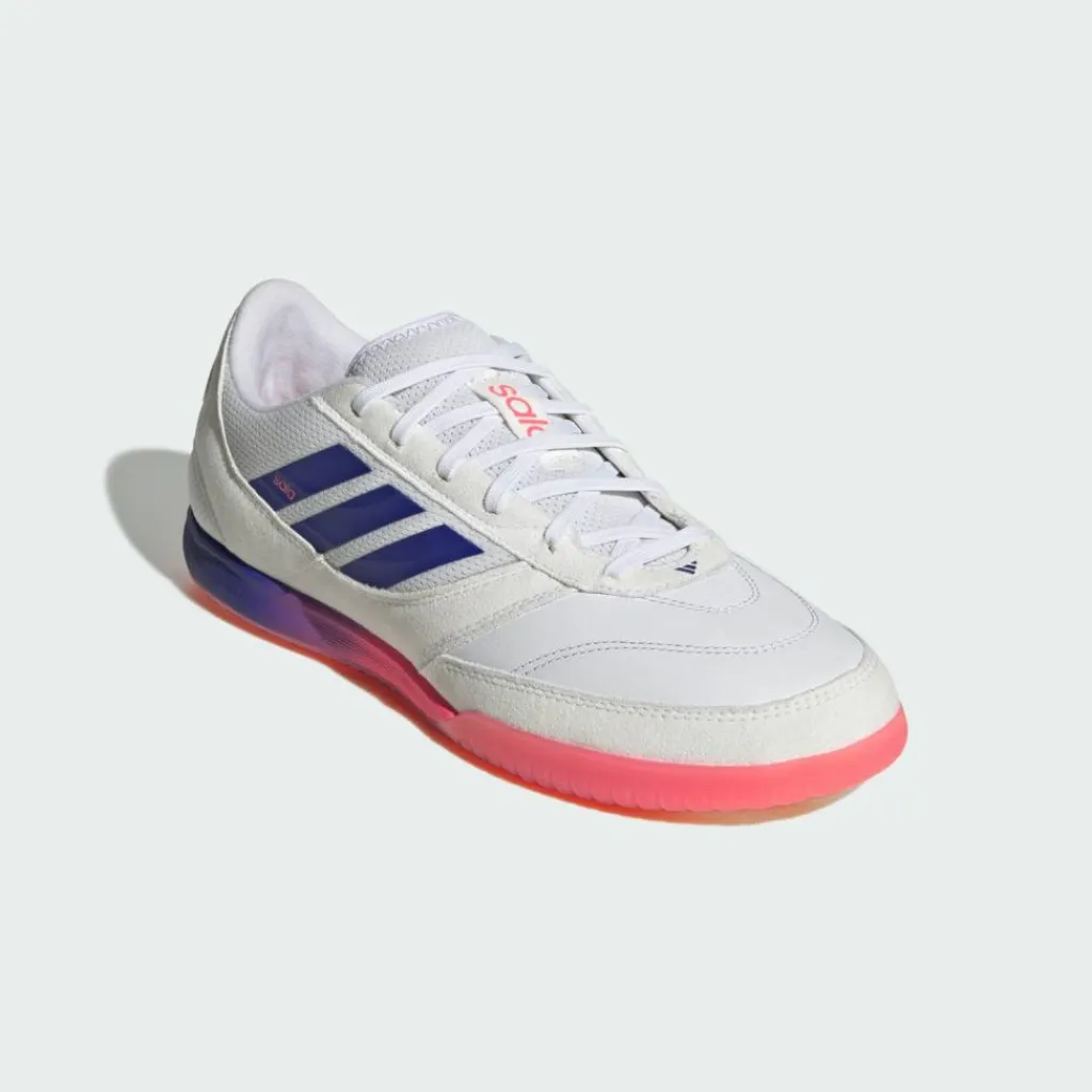 adidas Fußball|Hallenschuhe<· TOP SALA COMPETITION II Fußballschuh, Cloud White / Pure Purple / Solar Turbo