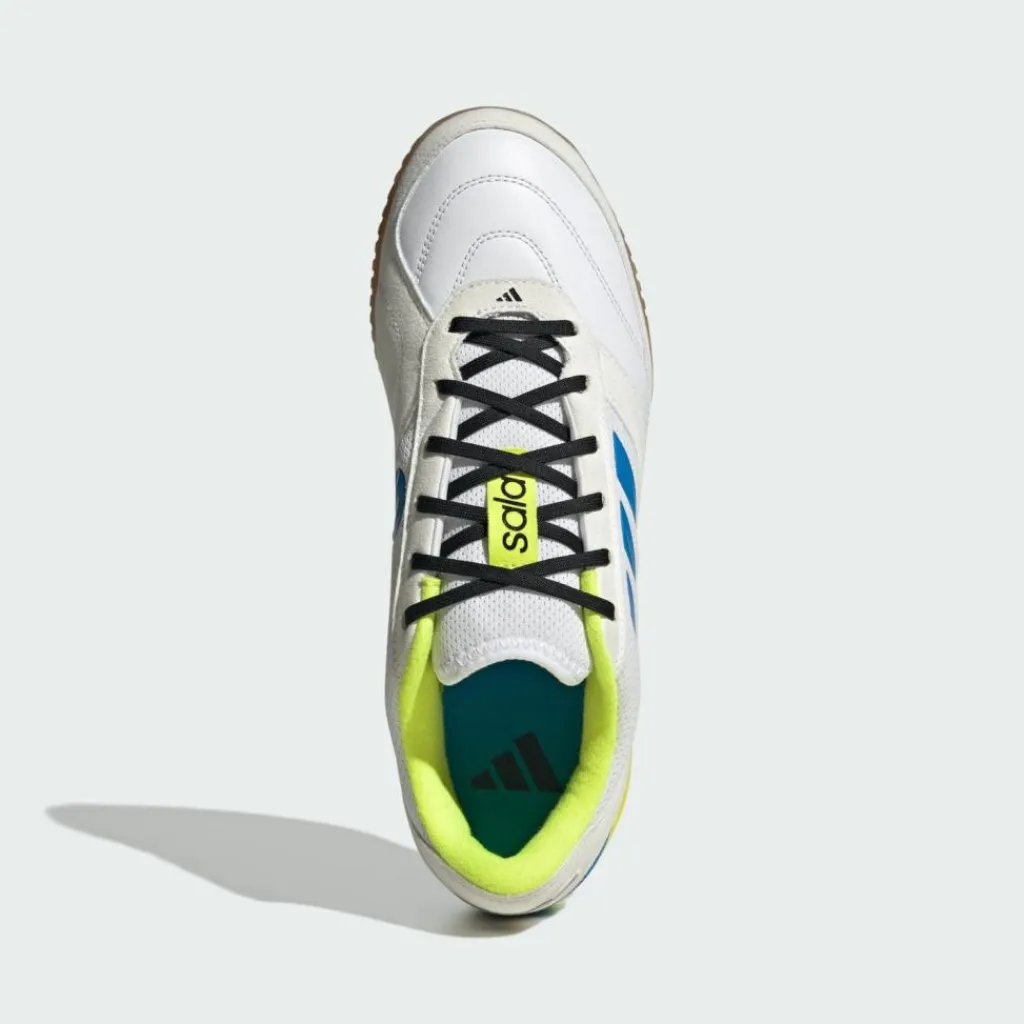 adidas Fußballschuhe|Hallenschuhe<· TOP SALA COMPETITION II Fußballschuh, Cloud White / Lucid Ray Blue / Solar Yellow
