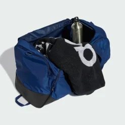 adidas Sporttaschen|Taschen<· TRAINING DEFENDER DUFFELBAG MITTELGROSS Dark Blue / White