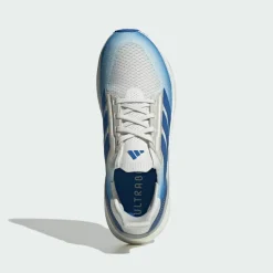 adidas Laufschuhe<· ULTRABOOST 5X Schuh Crystal White / Blue / Blue