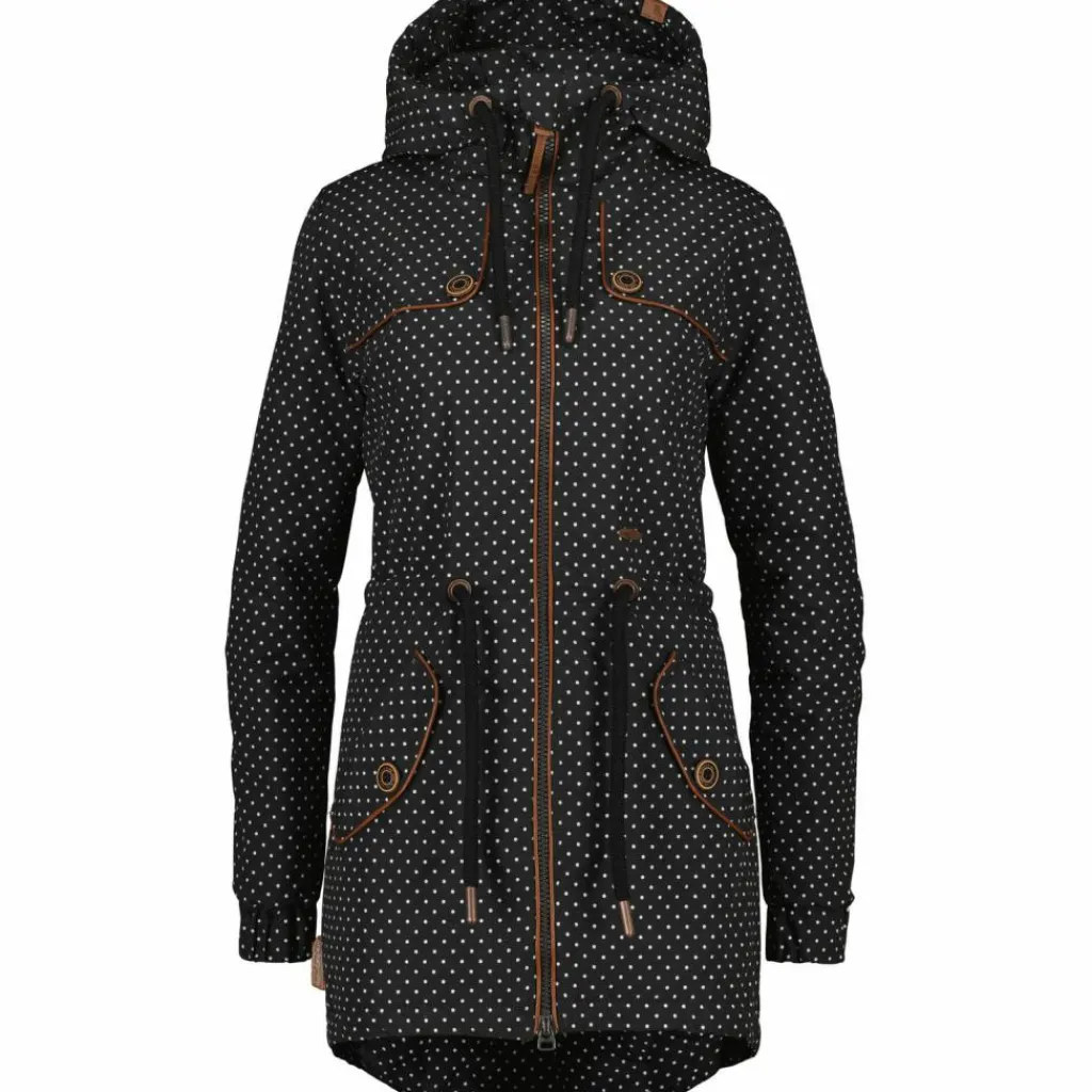 ALIFE AND KICKIN Winterjacken<· CHARLOTTE II COAT black dots
