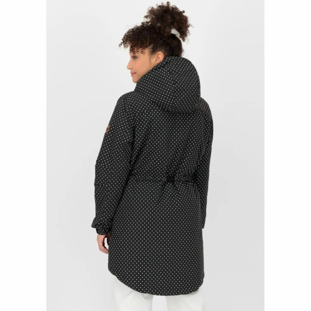 ALIFE AND KICKIN Winterjacken<· CHARLOTTE II COAT black dots