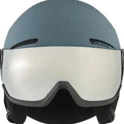 ALPINA Skihelme|Schutzausrüstung<· Arber Visor Q-Lite dirt-blue matt