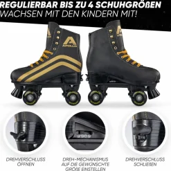 Apollo Inlineskating<· Classic Roller Retro lunanova-schwarzgold
