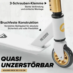 Apollo Skateboarding<· Genius Pro 4.0 weiß-gold