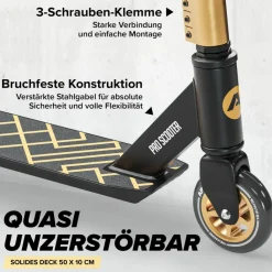 Apollo Skateboarding<· Genius Pro 4.0 schwarz-gold