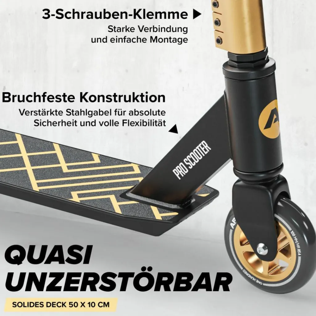 Apollo Skateboarding<· Genius Pro 4.0 schwarz-gold