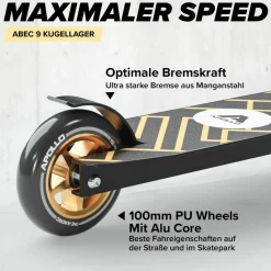 Apollo Skateboarding<· Genius Pro 4.0 schwarz-gold