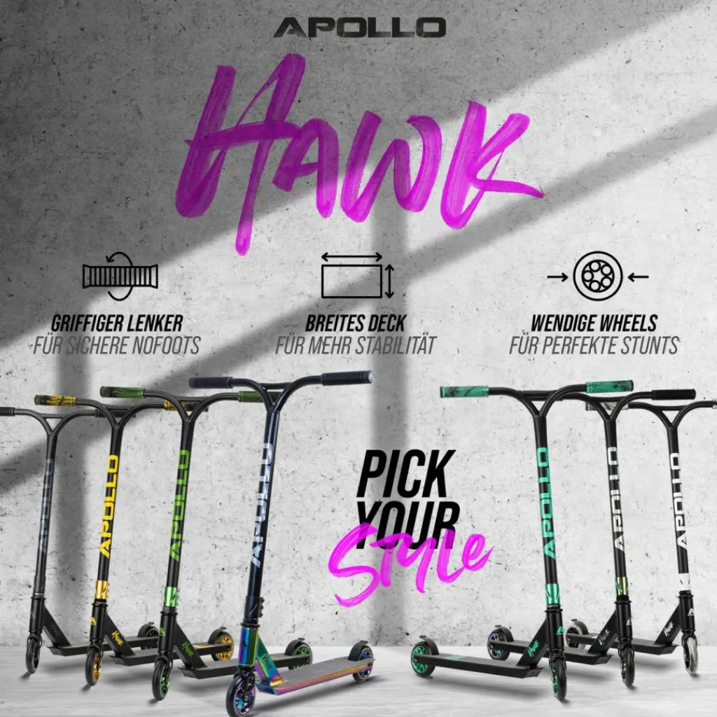 Apollo Skateboarding<· Hawk full-rainbow