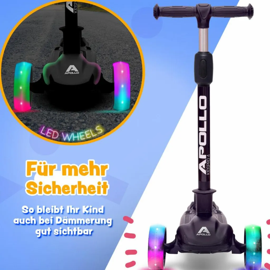 Apollo Skateboarding<· Kids pro 4 schwarz