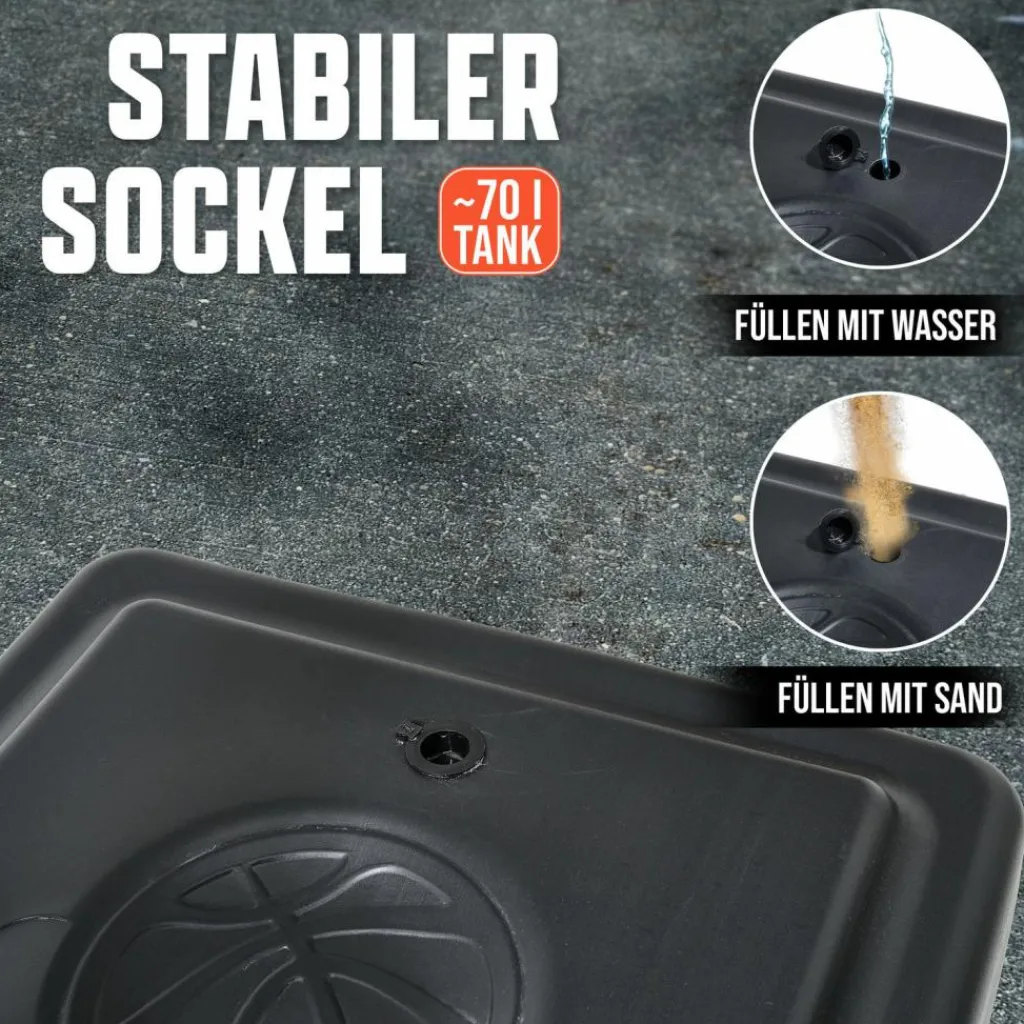 Apollo Basketball|Basketball<· Outdoor Korb Set mit Ständer schwarz-weiß