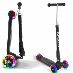 Apollo Skateboarding<· Roller Kids Whiz LED Wheels schwarz